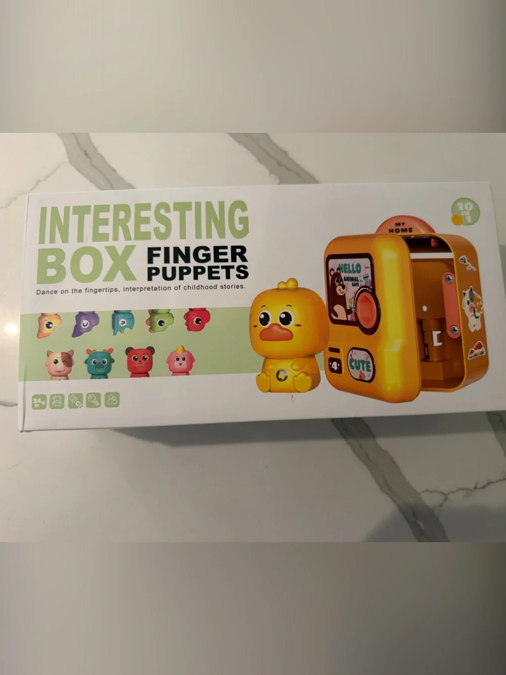 Interesting Box Finger Puppets - Cute Yellow Duck Playset